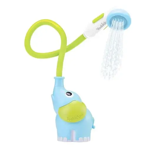 Yookidoo Elephant Baby Bath Shower Head with Water Pump & Trunk Spout Rinser | Safe for Newborns, Infants, Toddlers - main product image