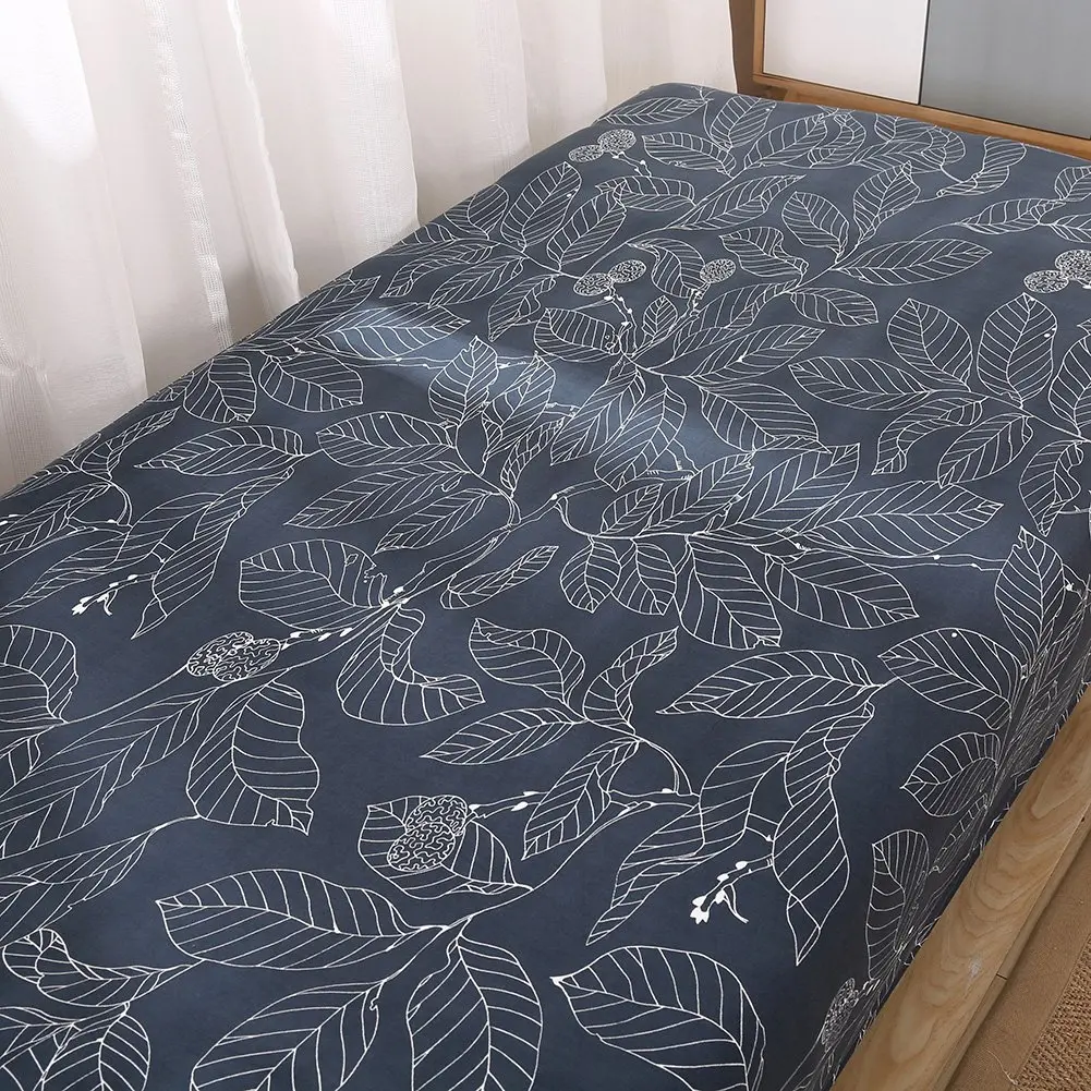 MIFXIN Armless Sofa Cover Futon Slipcover Navy Leaves Stretch Spandex 180-210cm (71-82 inch) | Protects Furniture from Pets & Spills - view 8