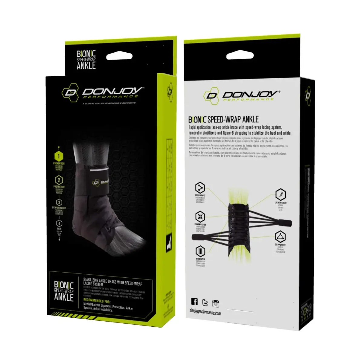 DonJoy Performance Bionic Speed-Wrap Ankle Brace X-Large | FDA Approved Orthopedic Brace for Athletes - view 2