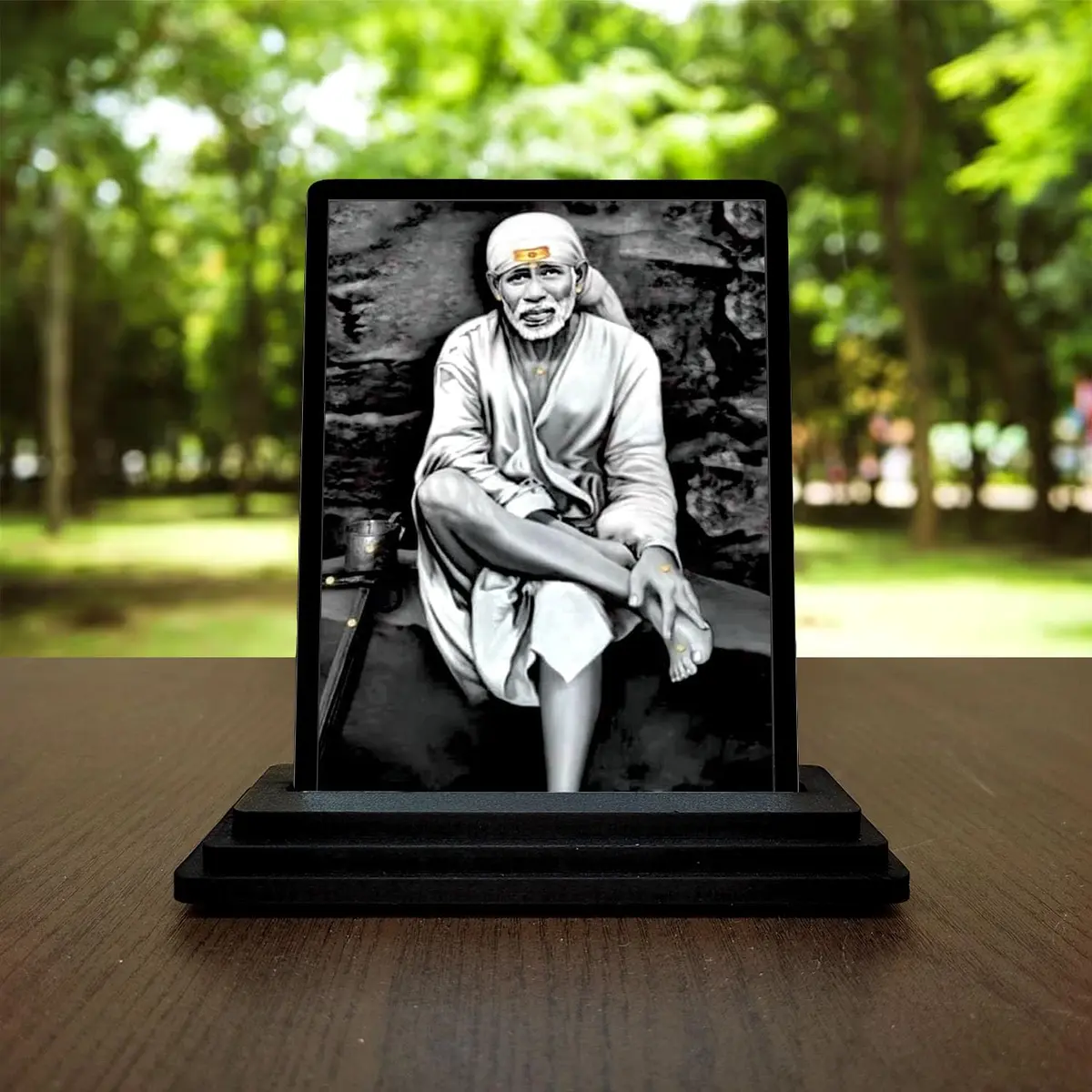 Vprint Sai Baba ji Car Dashboard Idol Figurine Showpiece 10cm (4in) | Religious Home Decor - main product image