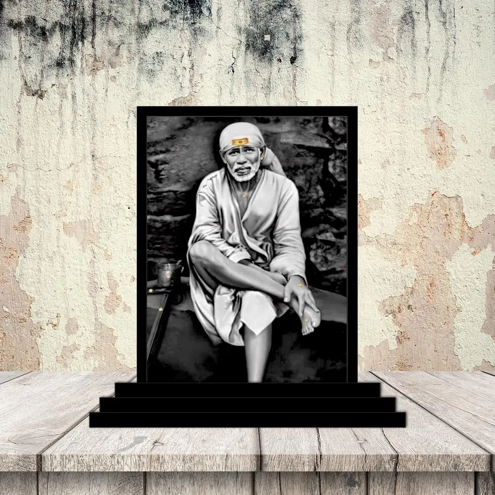 Vprint Sai Baba ji Car Dashboard Idol Figurine Showpiece 10cm (4in) | Religious Home Decor - view 5