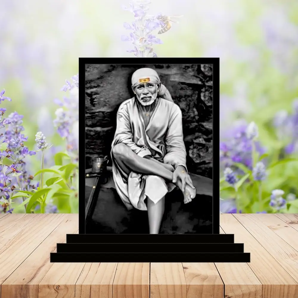 Vprint Sai Baba ji Car Dashboard Idol Figurine Showpiece 10cm (4in) | Religious Home Decor - view 2