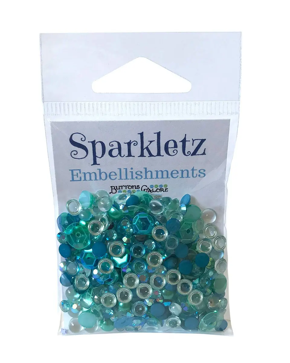 Buttons Galore Sparkletz Embellishment Pack 10g Sea Level | Vibrant Craft Accents for Creative Projects - view 2