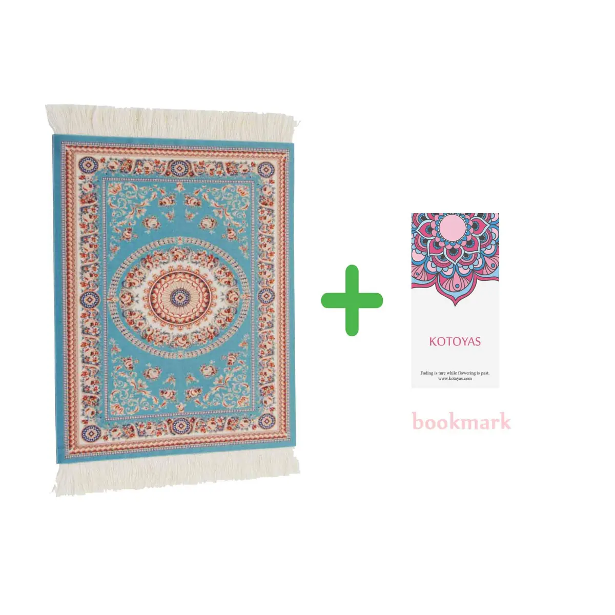 kotoyas Rug Mouse Pad, Oriental Carpet Style Persian Style Mouse Pad (Rhine) | Floral Design, 10x7 inch, Non-slip - view 3