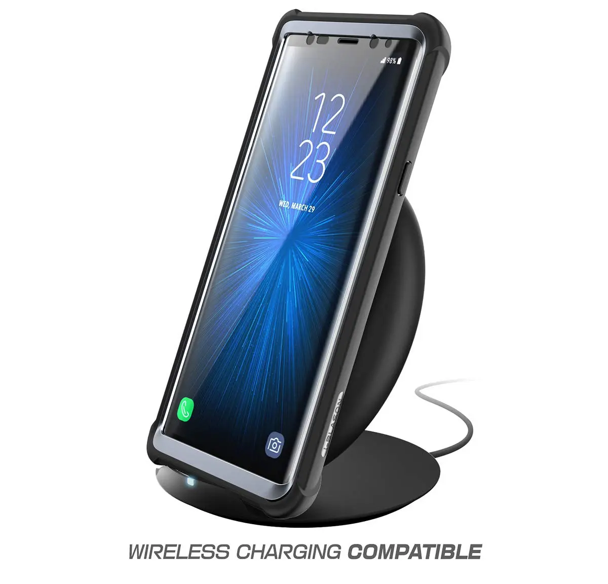 i-Blason Ares Designed for Galaxy Note 9 Case, Full-Body Rugged Clear Bumper with Built-in Screen Protector, Black | Drop & Scratch Resistant - view 6