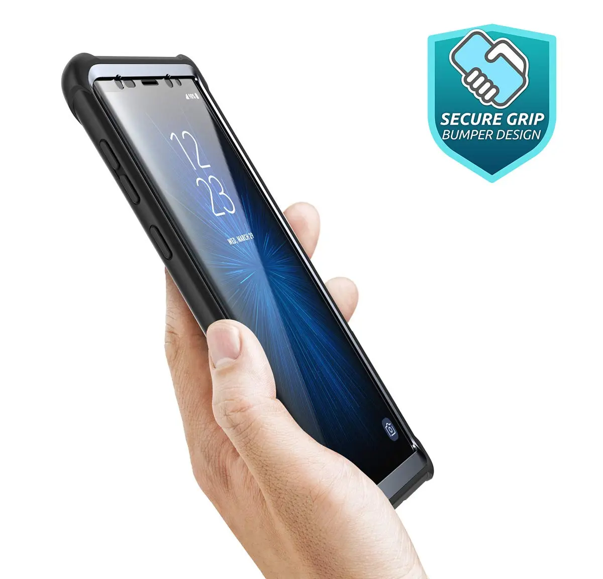 i-Blason Ares Designed for Galaxy Note 9 Case, Full-Body Rugged Clear Bumper with Built-in Screen Protector, Black | Drop & Scratch Resistant - view 7