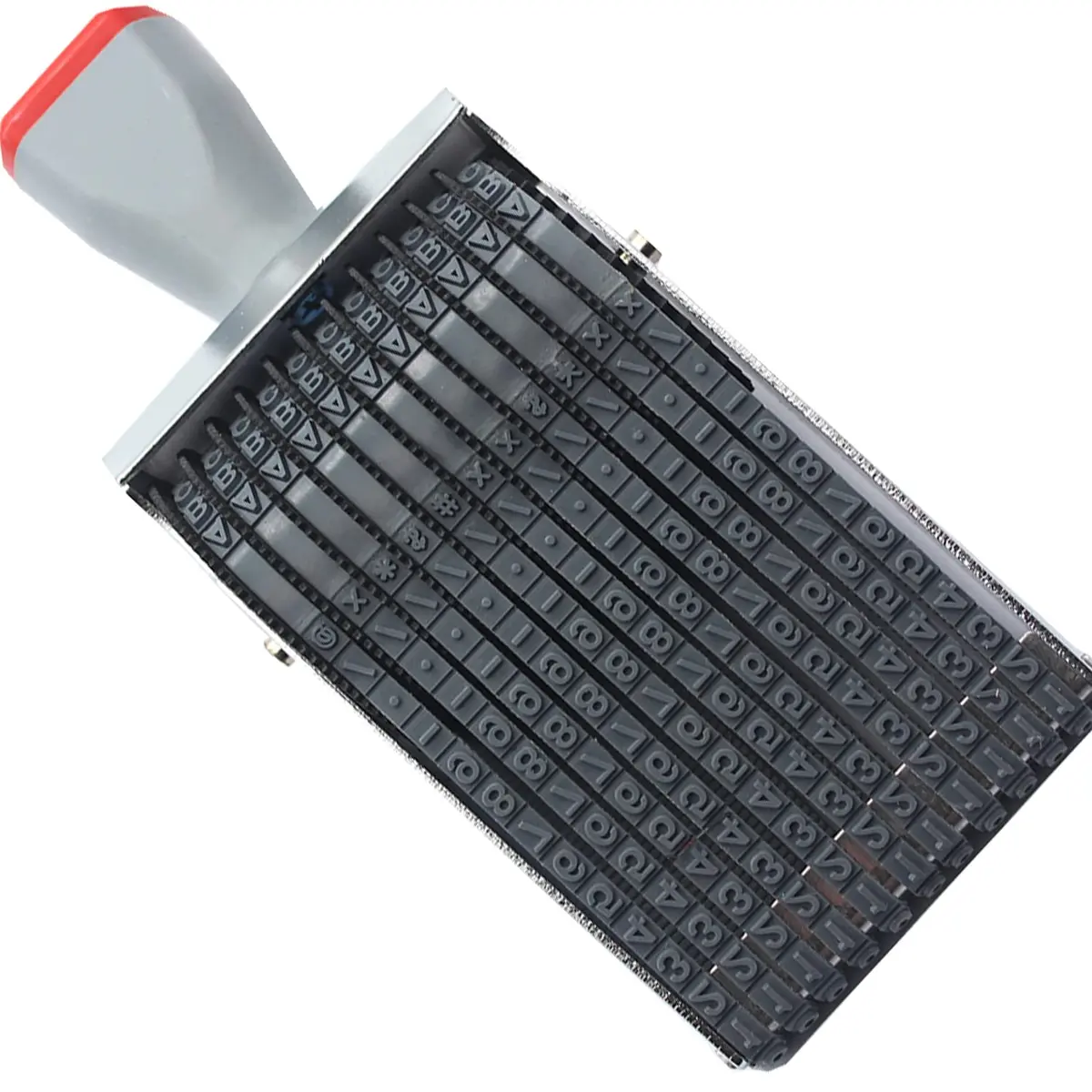 ZENG 11-Digit Adjustable Alphabet Number Stamp, A-Z Alphabet Stamp | 60x4.5mm Imprint, Multicolor - main product image