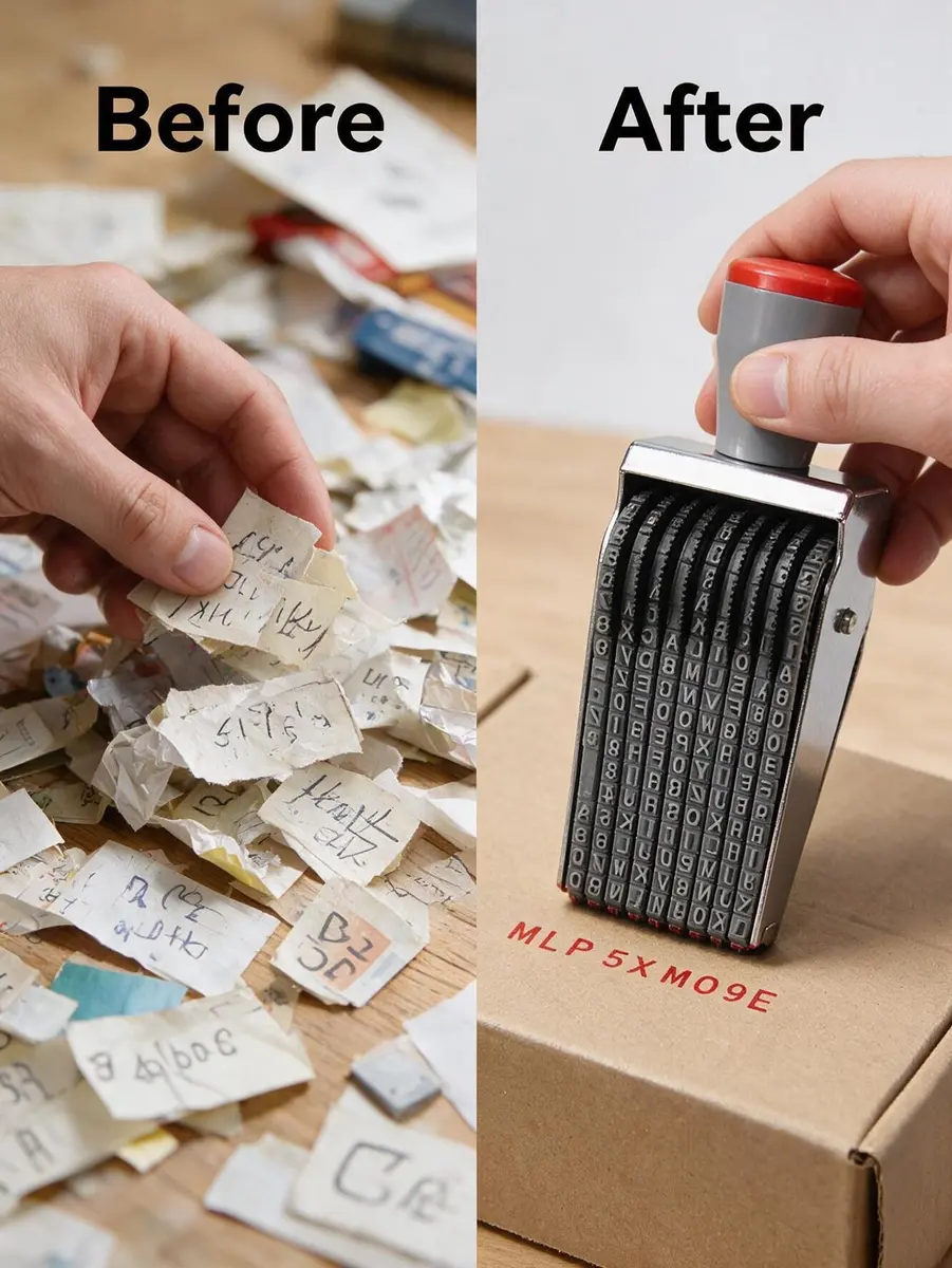 ZENG 9-Digit Adjustable Roller Stamp 46mm x 4.5mm | Multicolor Identity Protection Stamp - view 6