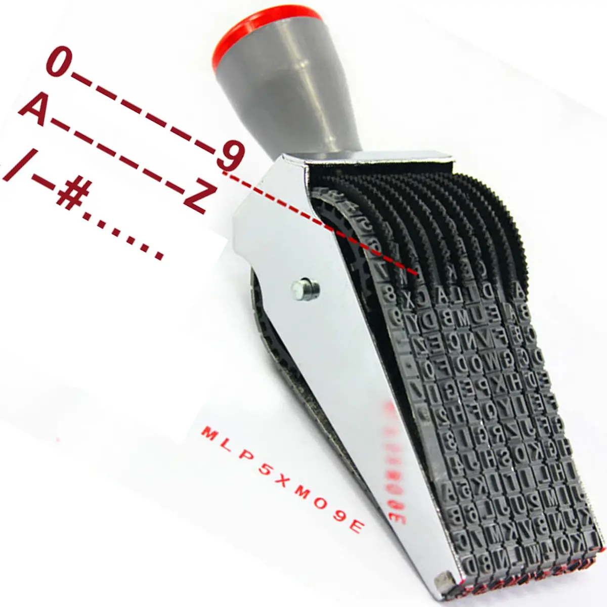 ZENG 9-Digit Adjustable Roller Stamp 46mm x 4.5mm | Multicolor Identity Protection Stamp - view 3
