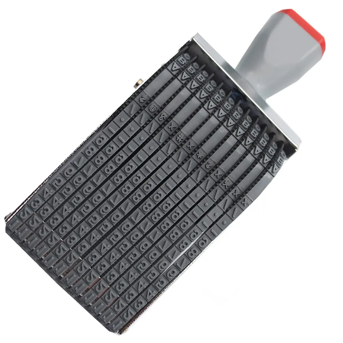 ZENG Adjustable Alphabet Number Roller Stamp with Symbols | 60x4.5mm Imprint, Multi-Surface Compatible - main product image