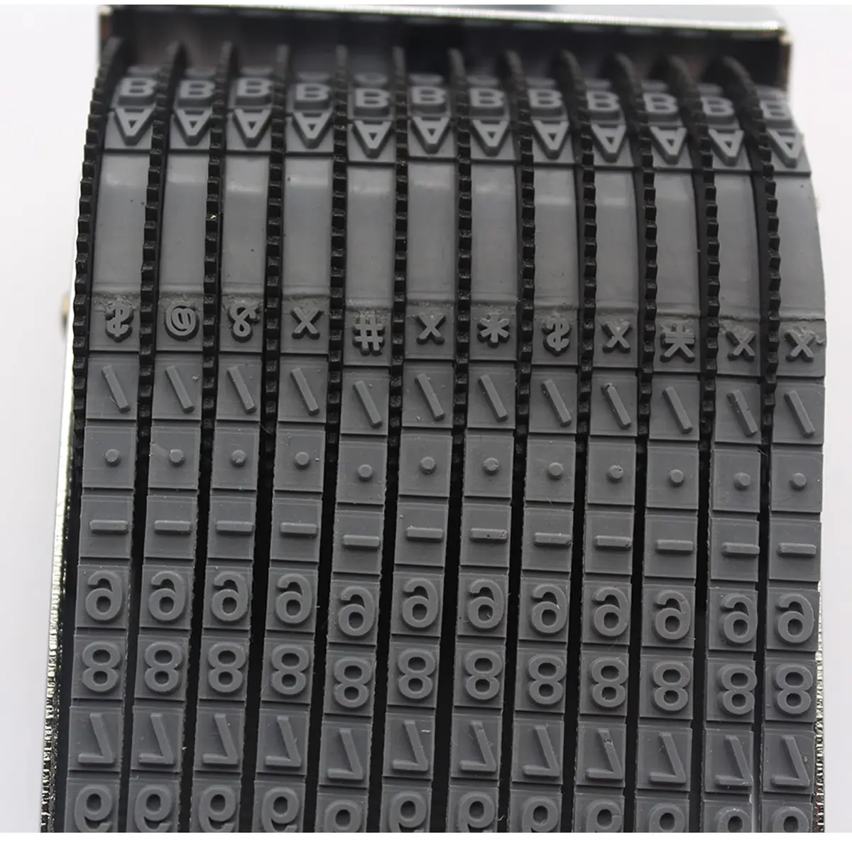ZENG Adjustable Alphabet Number Roller Stamp with Symbols | 60x4.5mm Imprint, Multi-Surface Compatible - view 6