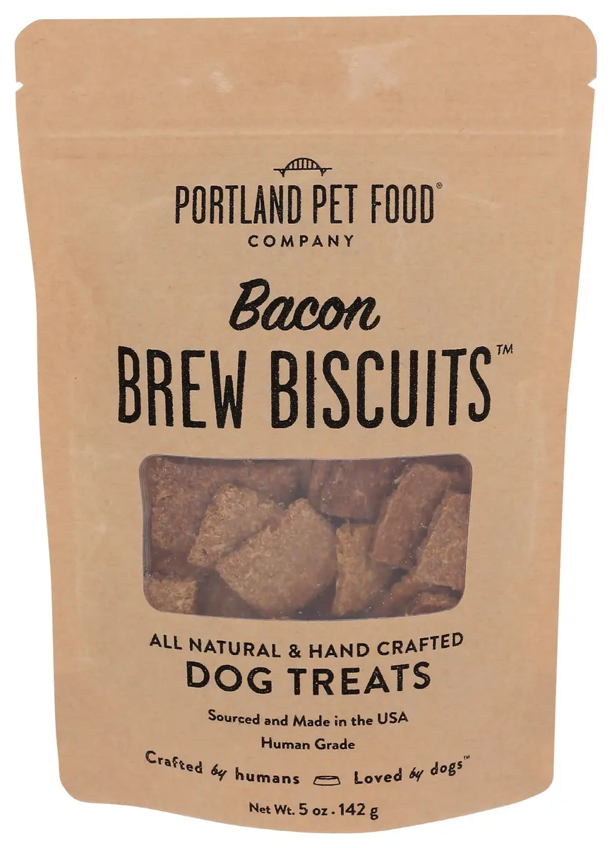 CRAFTED BY HUMANS LOVED BY DOGS Brew Biscuits, Crunchy Bacon Dog Treats, 5 oz | Natural, Human-Grade, USA-Sourced - view 4
