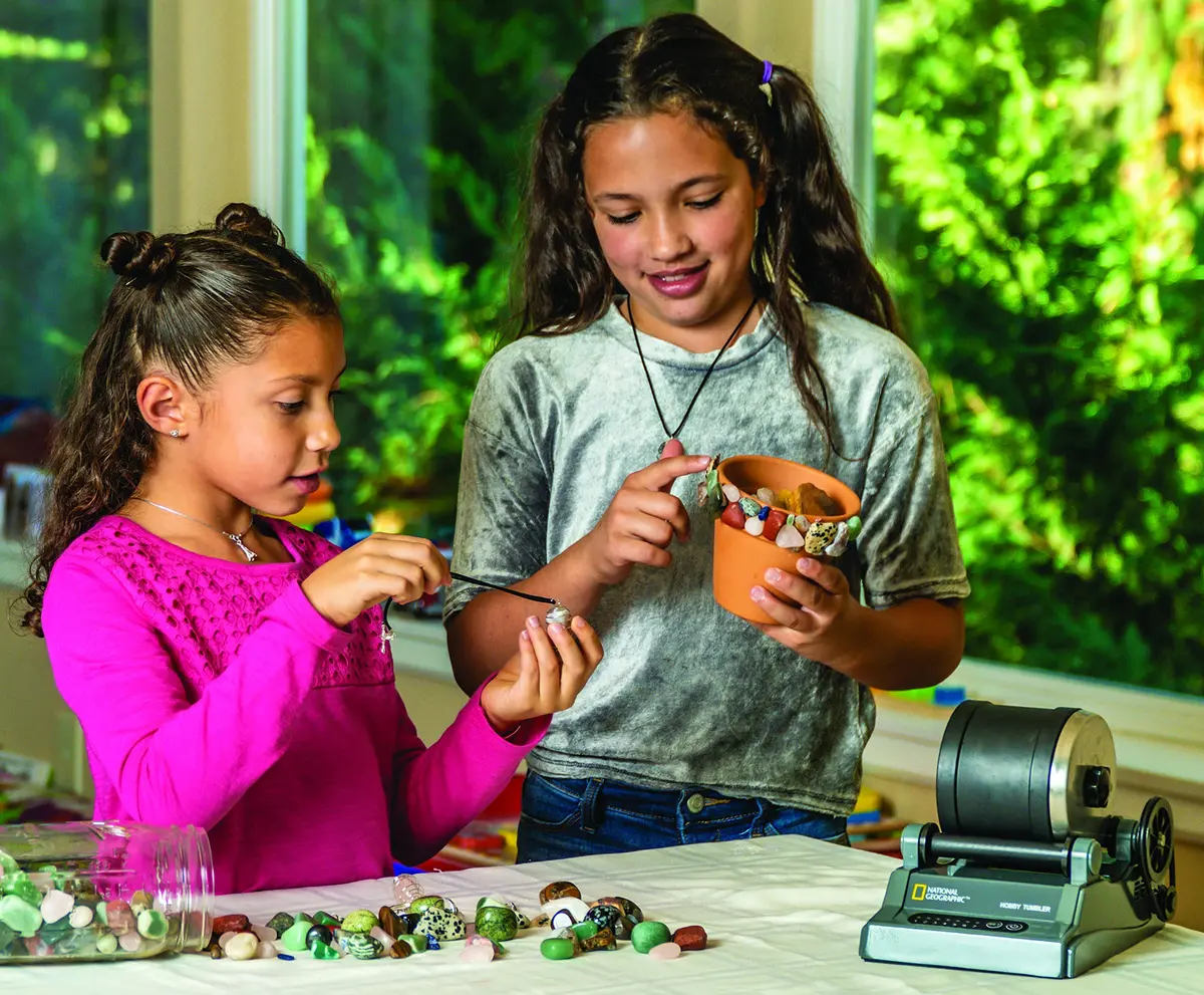 Blue Marble National Geographic Hobby Rock Tumbler Bundle for Kids and Adults | STEM Rock Polishing Kit with Gem Refills - view 6