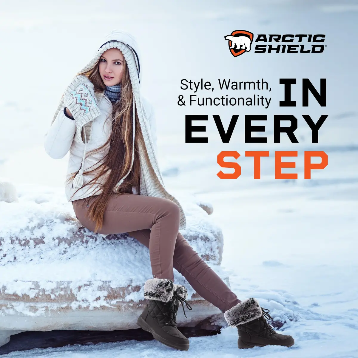 ArcticShield Faux Fur Womens Snow Boots - Waterproof, Heat Retain Technology, -20°F | Dual Style Fur Collar, Memory Foam Insoles - view 7