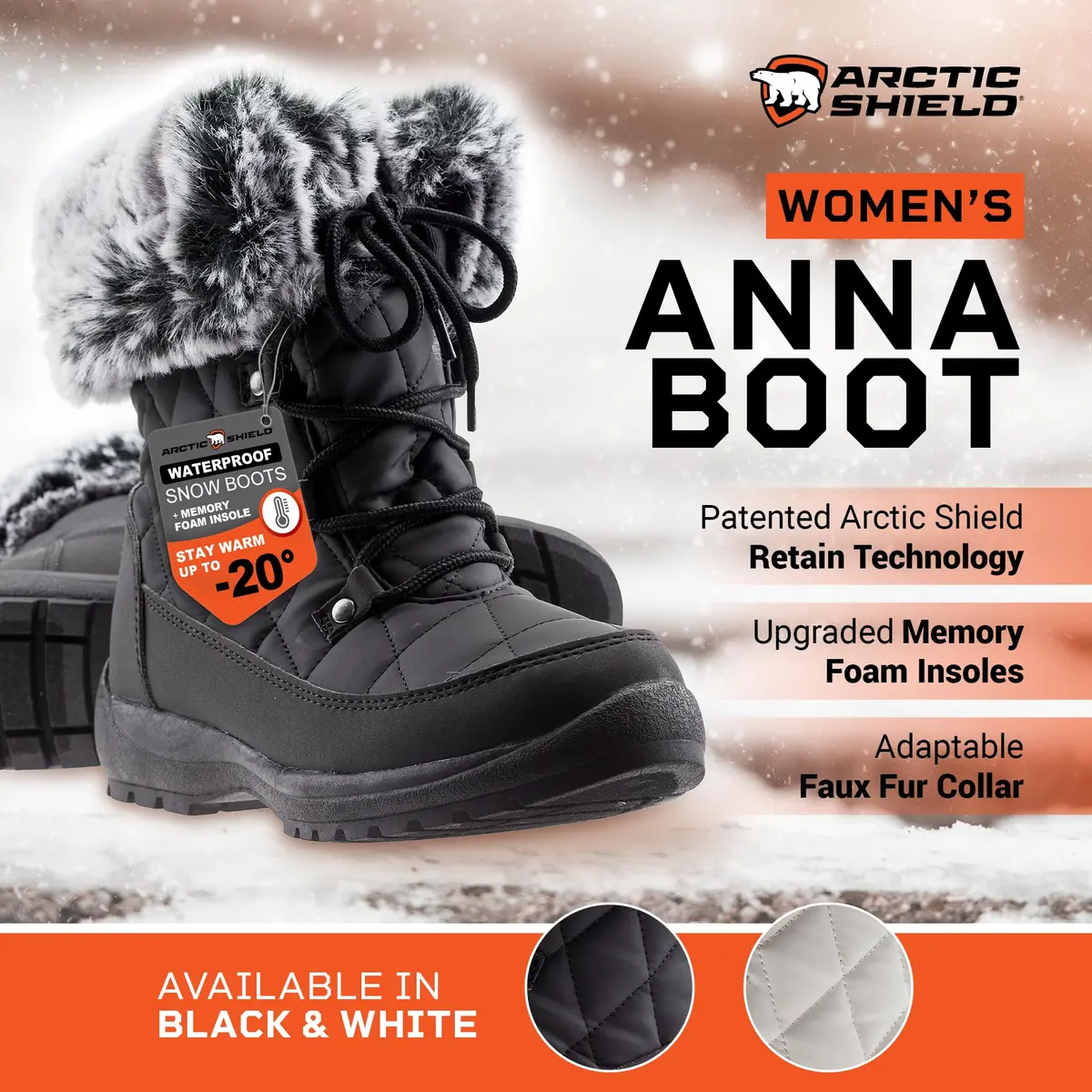 ArcticShield Faux Fur Womens Snow Boots - Waterproof, Heat Retain Technology, -20°F | Winter Comfort & Style - view 2