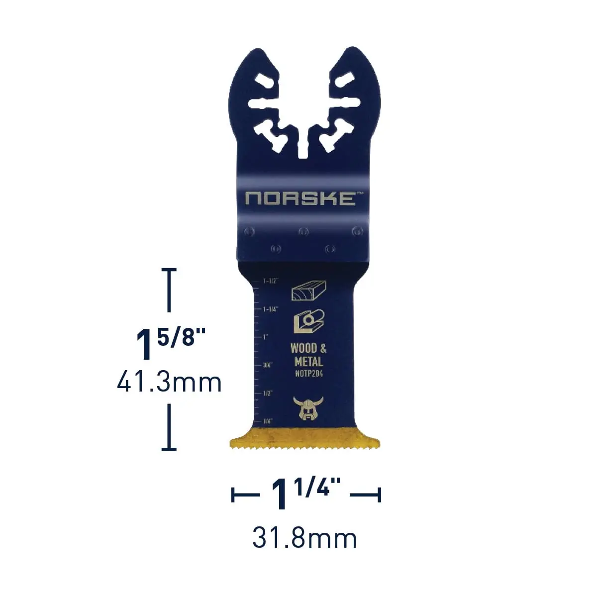 Norske Tools NOTP204 Titanium Metal Flush Cut Blade 1-1/4 inch | Durable Metal Cutting Accessory - view 2
