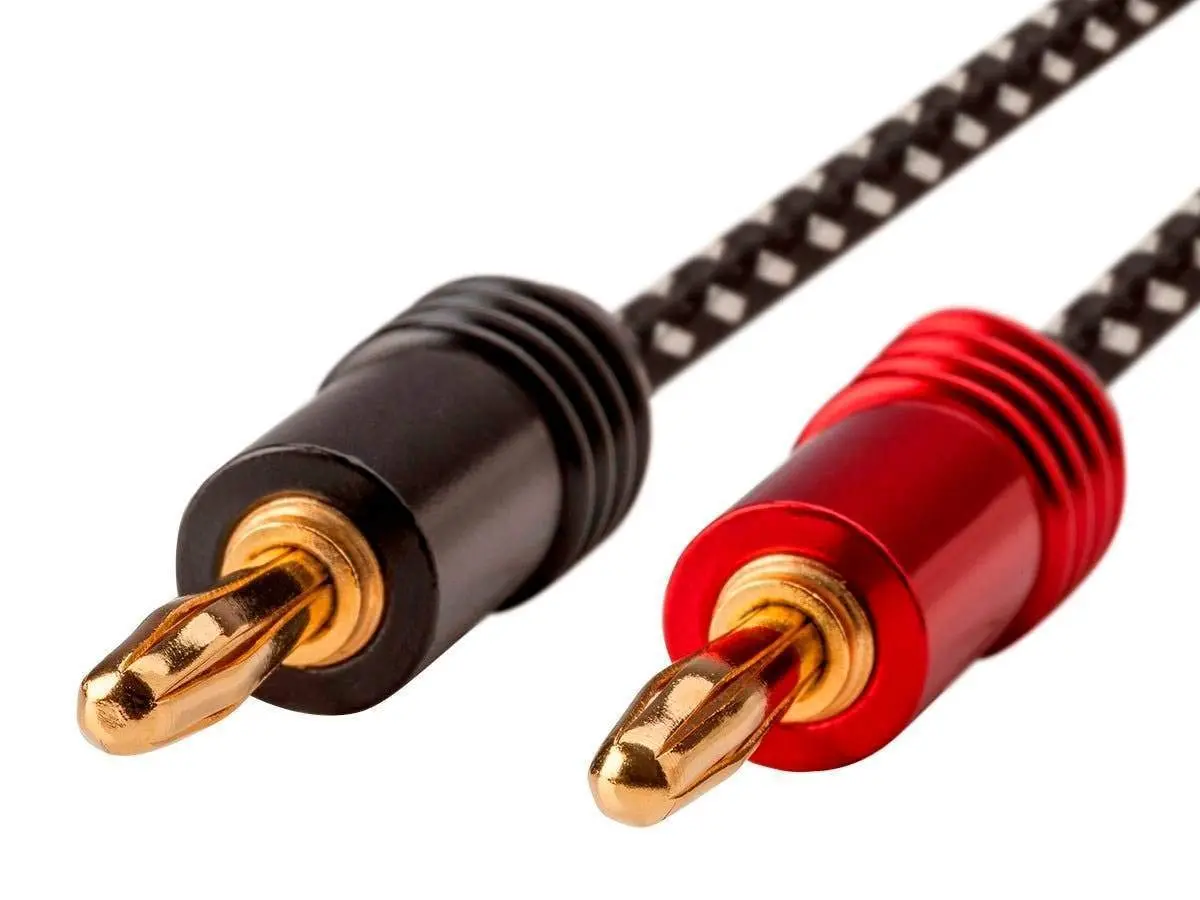Monoprice Premium Braided Speaker Wire 14AWG 20 Feet | Gold Plated Banana Connectors - view 2