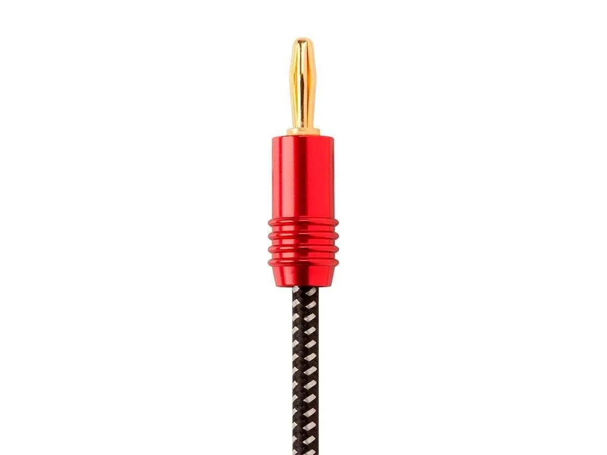 Monoprice Premium Braided Speaker Wire 14AWG 20 Feet | Gold Plated Banana Connectors - view 3