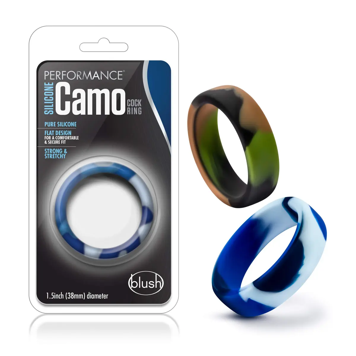 Blush Novelties Performance Puria Silicone Cock Ring 1.5" Wide | Enhances Girth & Hard Erections - view 4