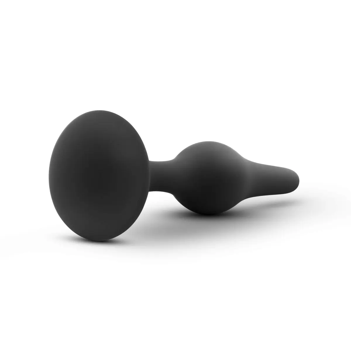 Blush Luxe Beginner Silicone Butt Plug - 3.25" Small Size Anal Plug - Soft, Tapered Heads - Satin Smooth Anal Trainer- Suction Cup Base - Pleasurable Adult Sex Toy for Women Men & Couples - Black - view 5