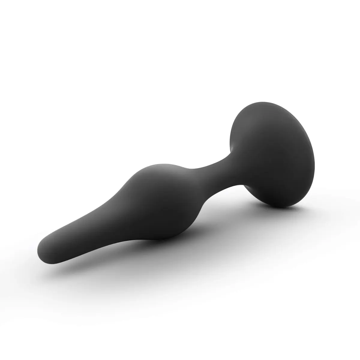 Blush Luxe Beginner Silicone Butt Plug - 3.25" Small Size Anal Plug - Soft, Tapered Heads - Satin Smooth Anal Trainer- Suction Cup Base - Pleasurable Adult Sex Toy for Women Men & Couples - Black - view 6