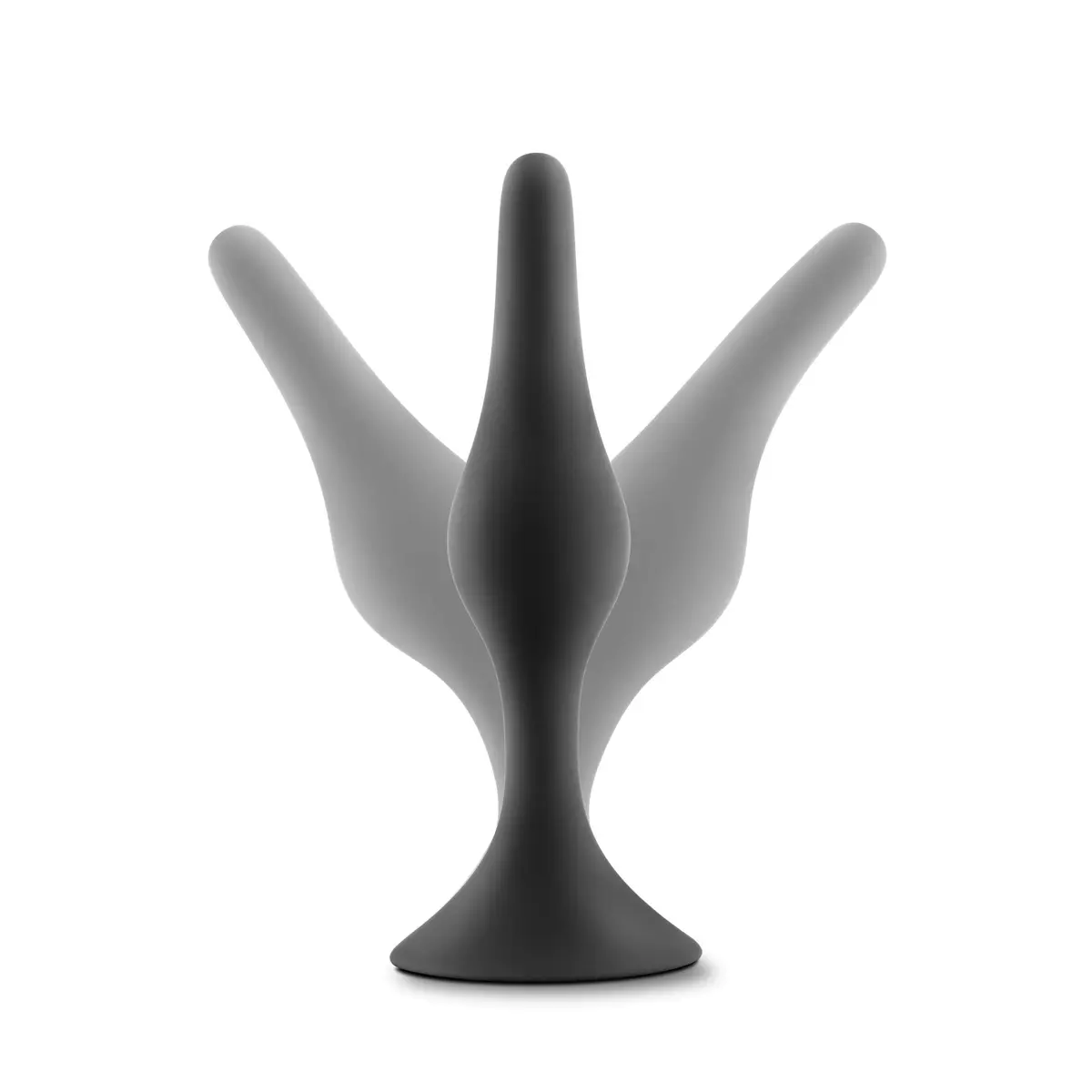 Blush Luxe Beginner Silicone Butt Plug - 3.25" Small Size Anal Plug - Soft, Tapered Heads - Satin Smooth Anal Trainer- Suction Cup Base - Pleasurable Adult Sex Toy for Women Men & Couples - Black - view 4