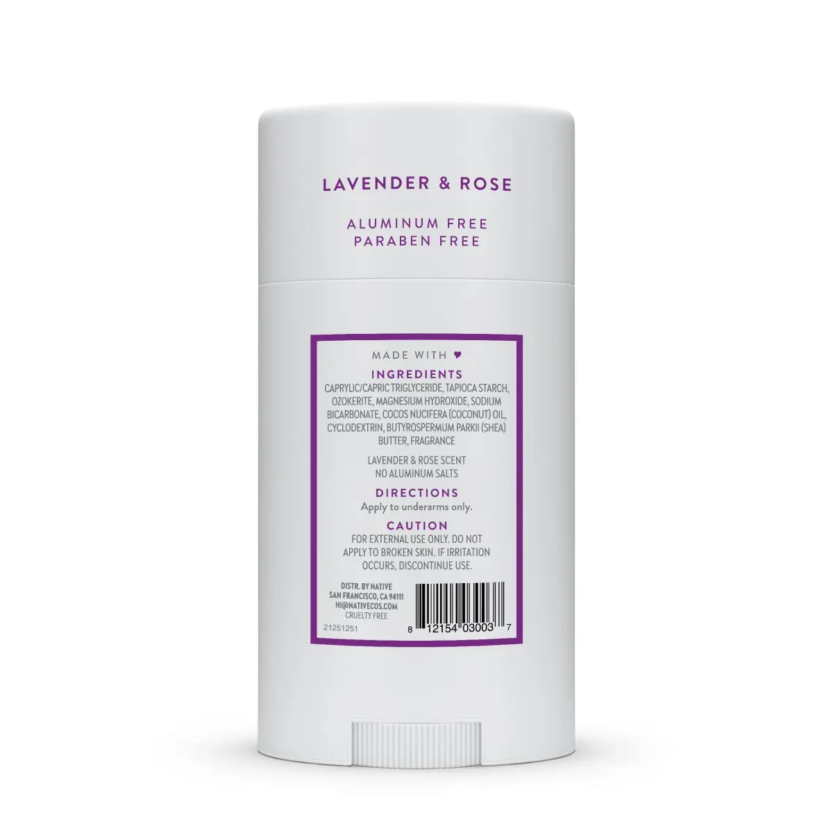 Native Natural Deodorant Lavender & Rose 75g (2.65oz) | 72-Hour Odor Control - view 9