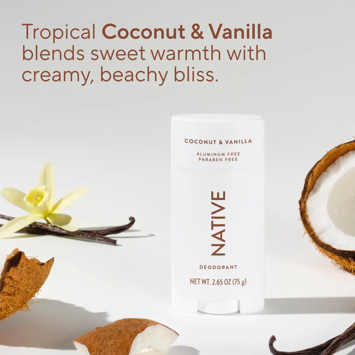 Native Coconut & Vanilla Deodorant Stick 75g (2.65oz) | 72-Hour Odor Control - view 4