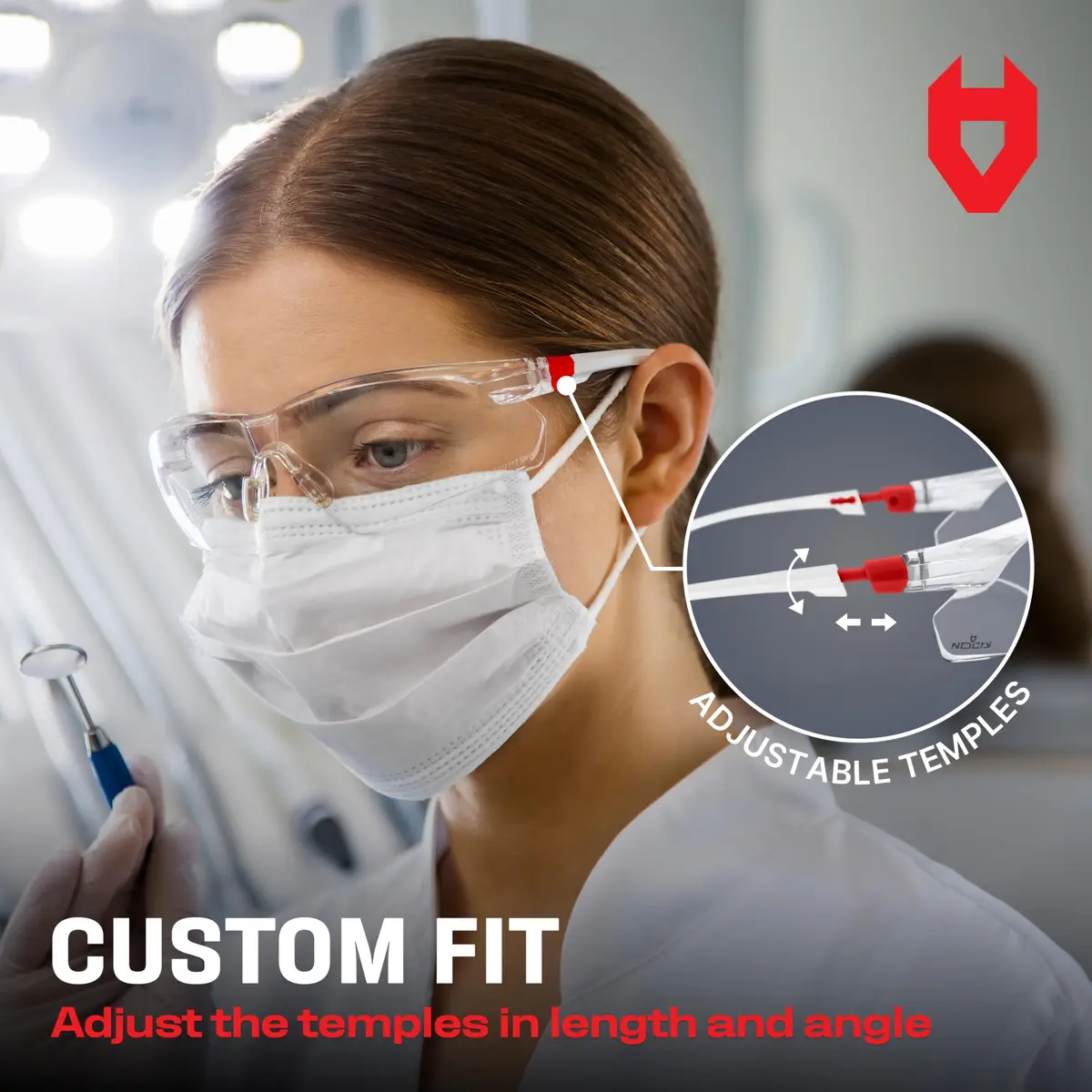 NoCry Clear Safety Glasses with Anti-Fog & UV Protection | ANSI Z87.1 Rated - view 6