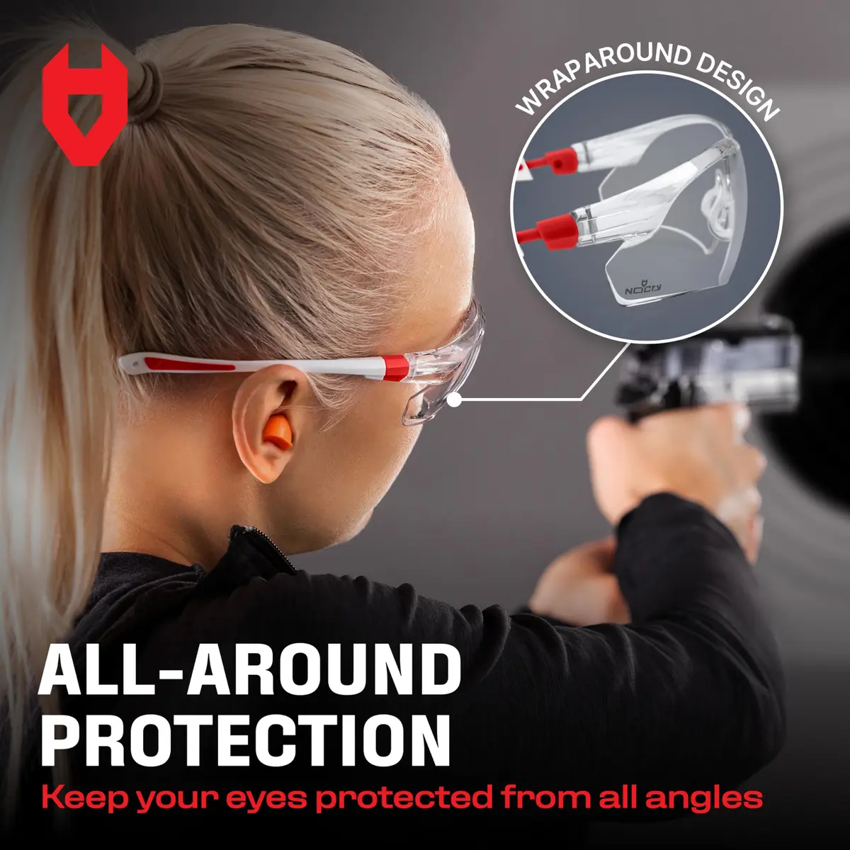 NoCry Clear Safety Glasses with Anti-Fog & UV Protection | ANSI Z87.1 Rated - view 7