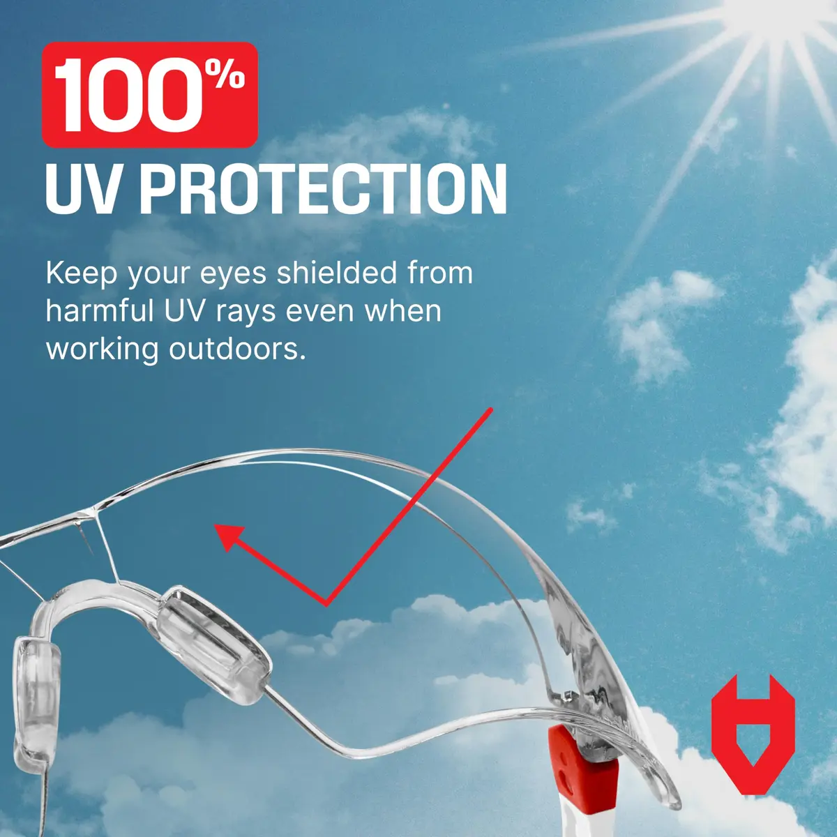 NoCry Clear Safety Glasses with Anti-Fog & UV Protection | ANSI Z87.1 Rated - view 8