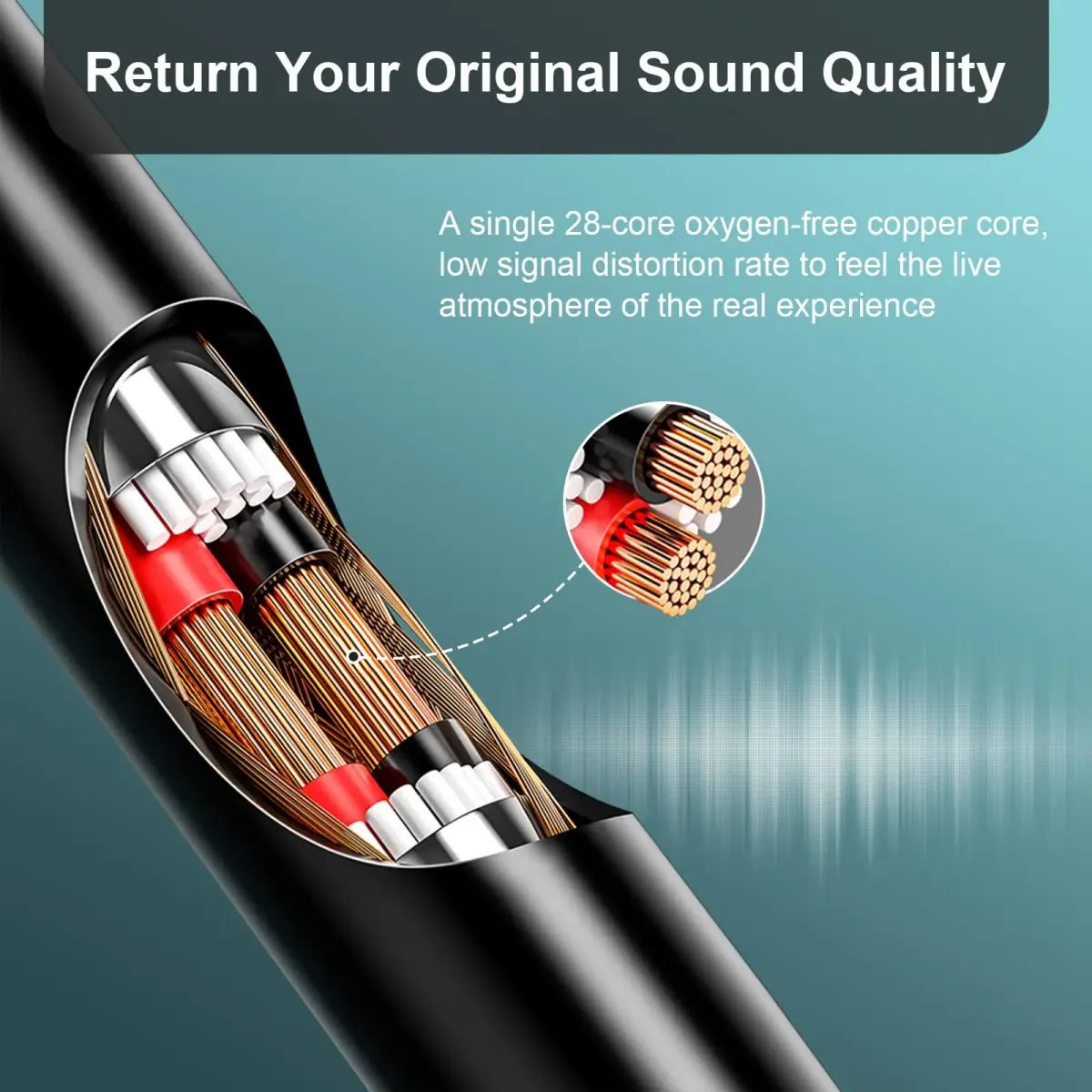 Saipomor Replacement Audio Cable for Bose Headphones 1.5m (4.9ft) | Premium Sound & Durable Design - view 2