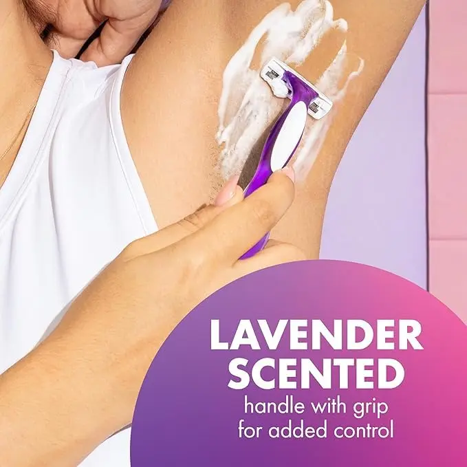 BIC Soleil 3 Disposable Razor for Women, 10 Count | 3-Blade Close Shave, Lavender Scented, Vitamin E Strip - view 5