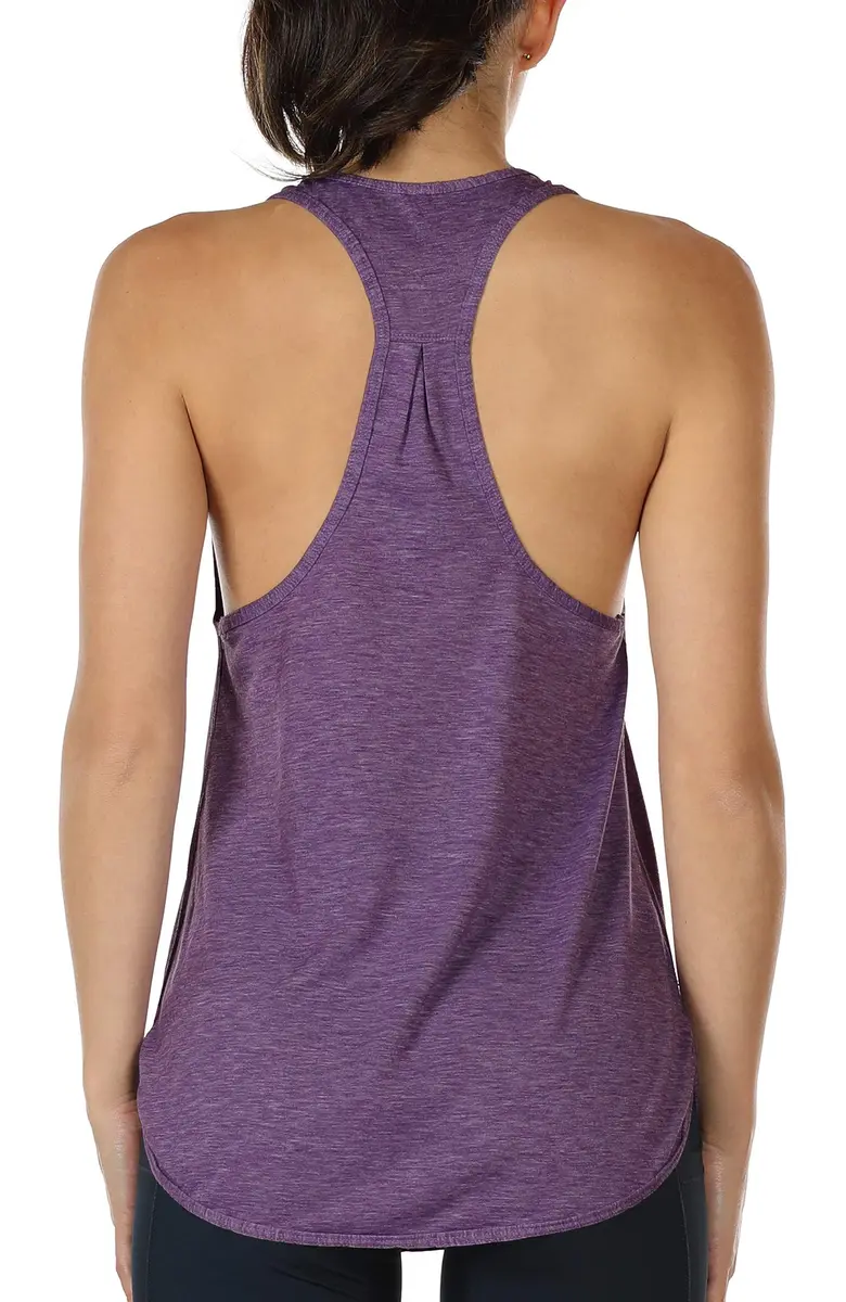 icyzone Women's Racerback Workout Tank Top Grape | Lightweight, Sweat-Wicking Active Shirt - main product image