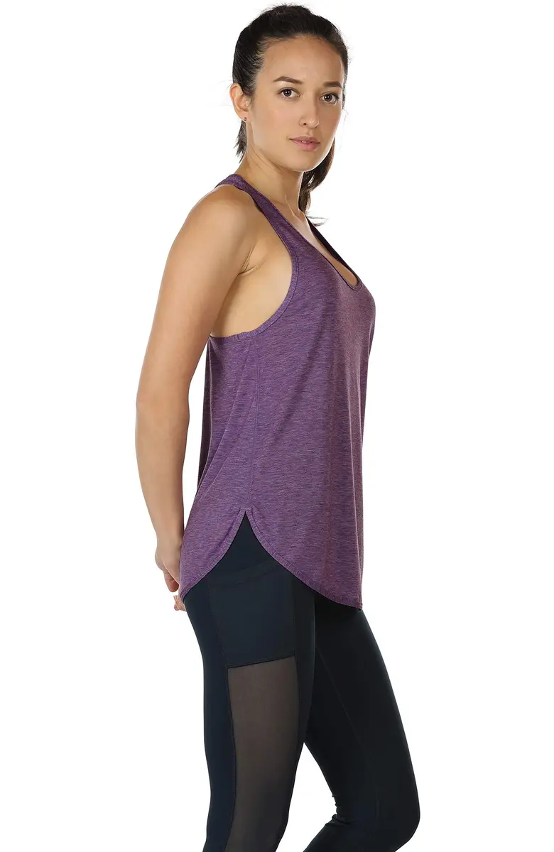 icyzone Women's Racerback Workout Tank Top Grape | Lightweight, Sweat-Wicking Active Shirt - view 5