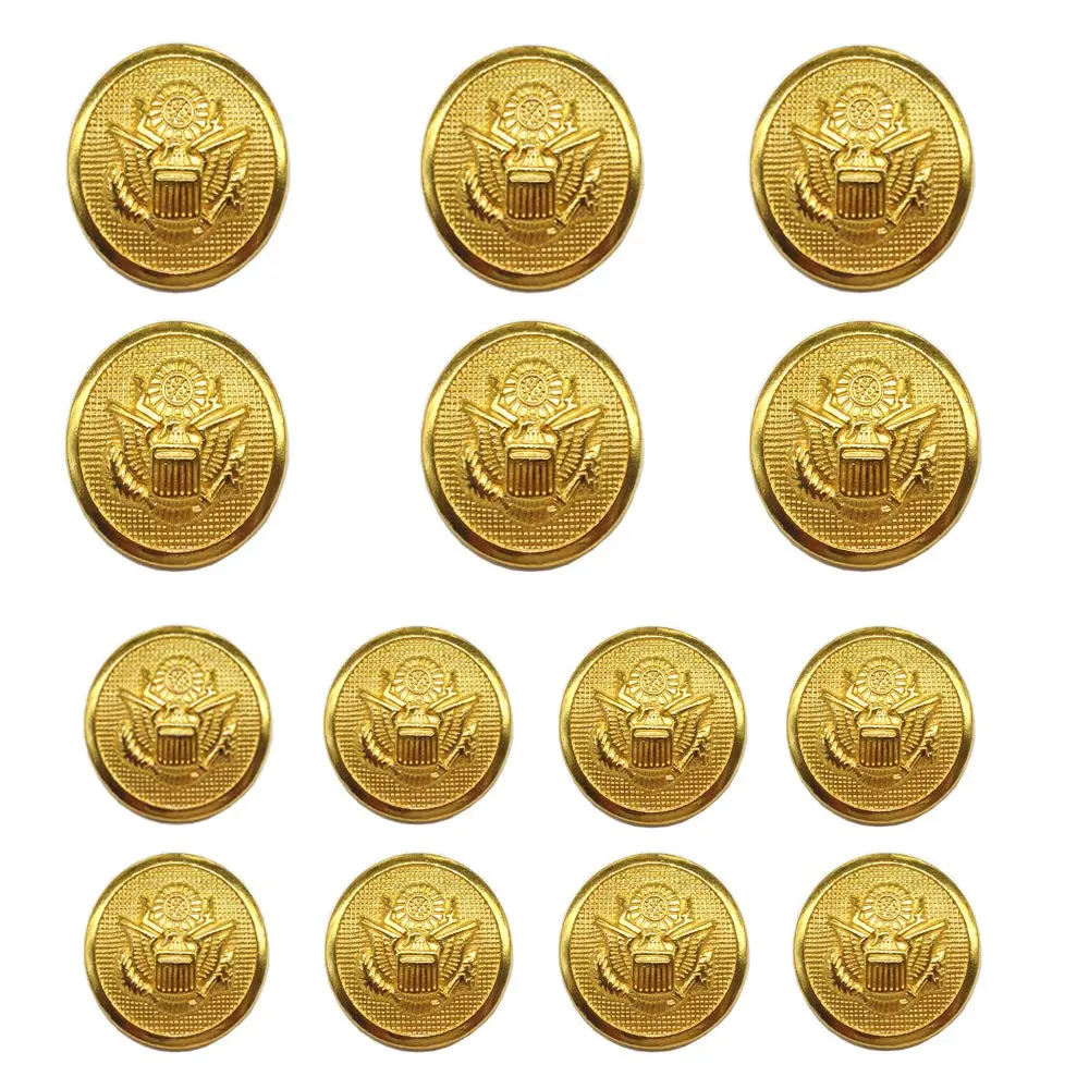 YaHoGa 14pcs Gold Blazer Buttons for Suits Blazers Coats 20mm & 15mm | Elegant Metal Shank Buttons for Sewing & Formal Attire - main product image
