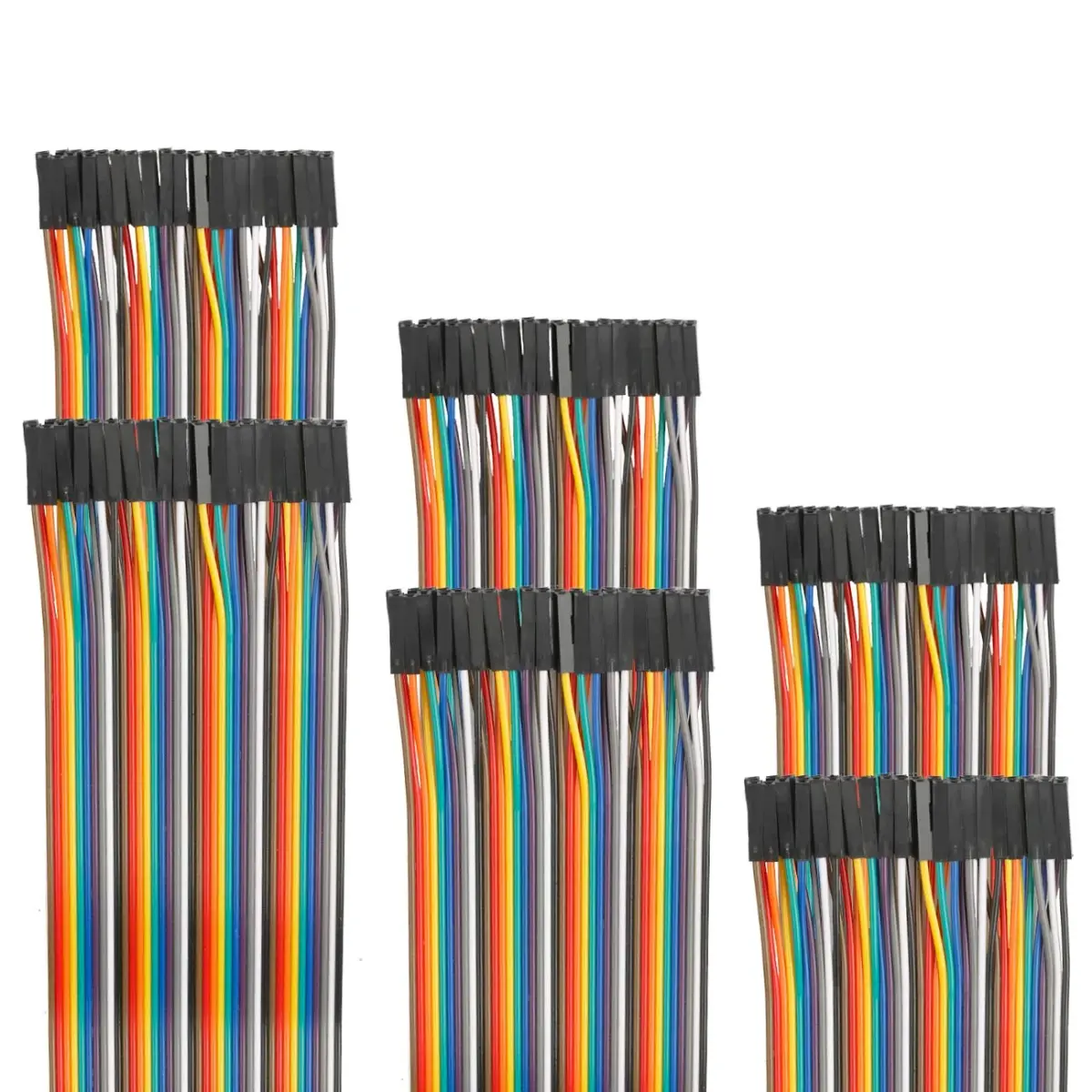 EDGELEC 120pcs 30cm Female to Female Breadboard Jumper Wires - 11.8 Inch Dupont Cables - main product image