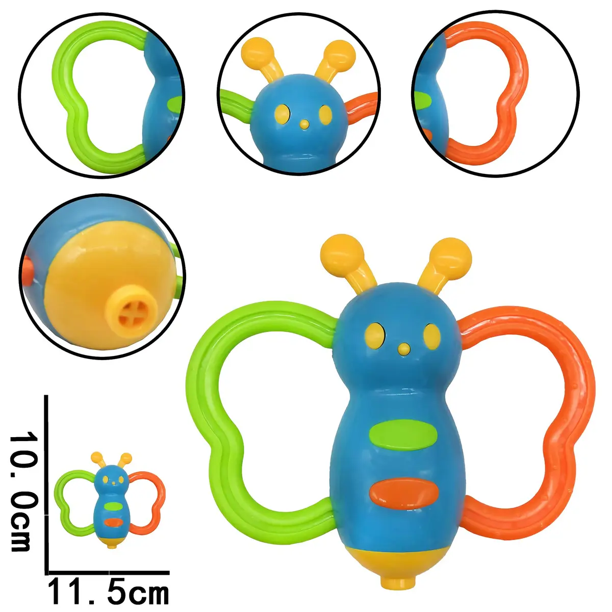 AIVIAI 9pcs Baby First Rattle Teether Toy Gift Set with Storage Box | BPA-Free, Colorful & Safe for Newborns - view 6