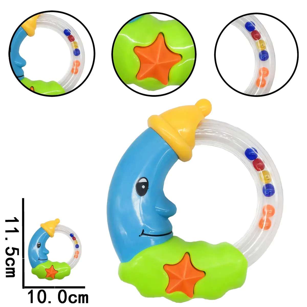 AIVIAI 9pcs Baby First Rattle Teether Toy Gift Set with Storage Box | BPA-Free, Colorful & Safe for Newborns - view 7