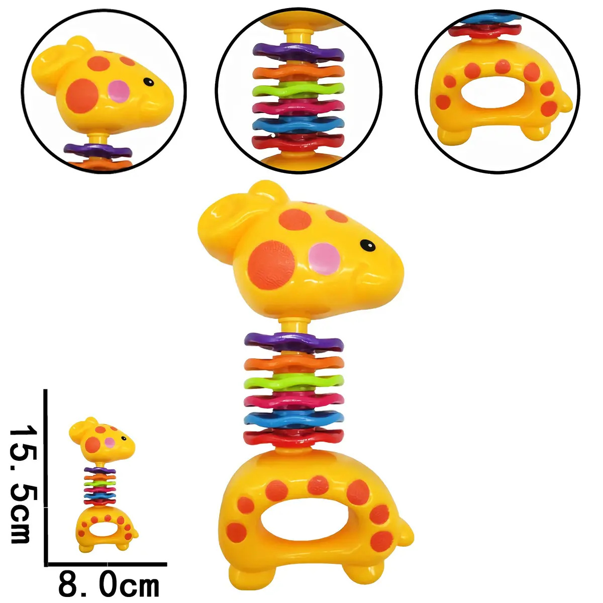 AIVIAI 9pcs Baby First Rattle Teether Toy Gift Set with Storage Box | BPA-Free, Colorful & Safe for Newborns - view 4