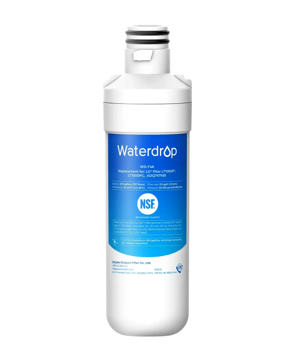 Waterdrop LT1000PC Refrigerator Water Filter 200 Gallons (757 Liters) | NSF 42 & 372 Certified - main product image