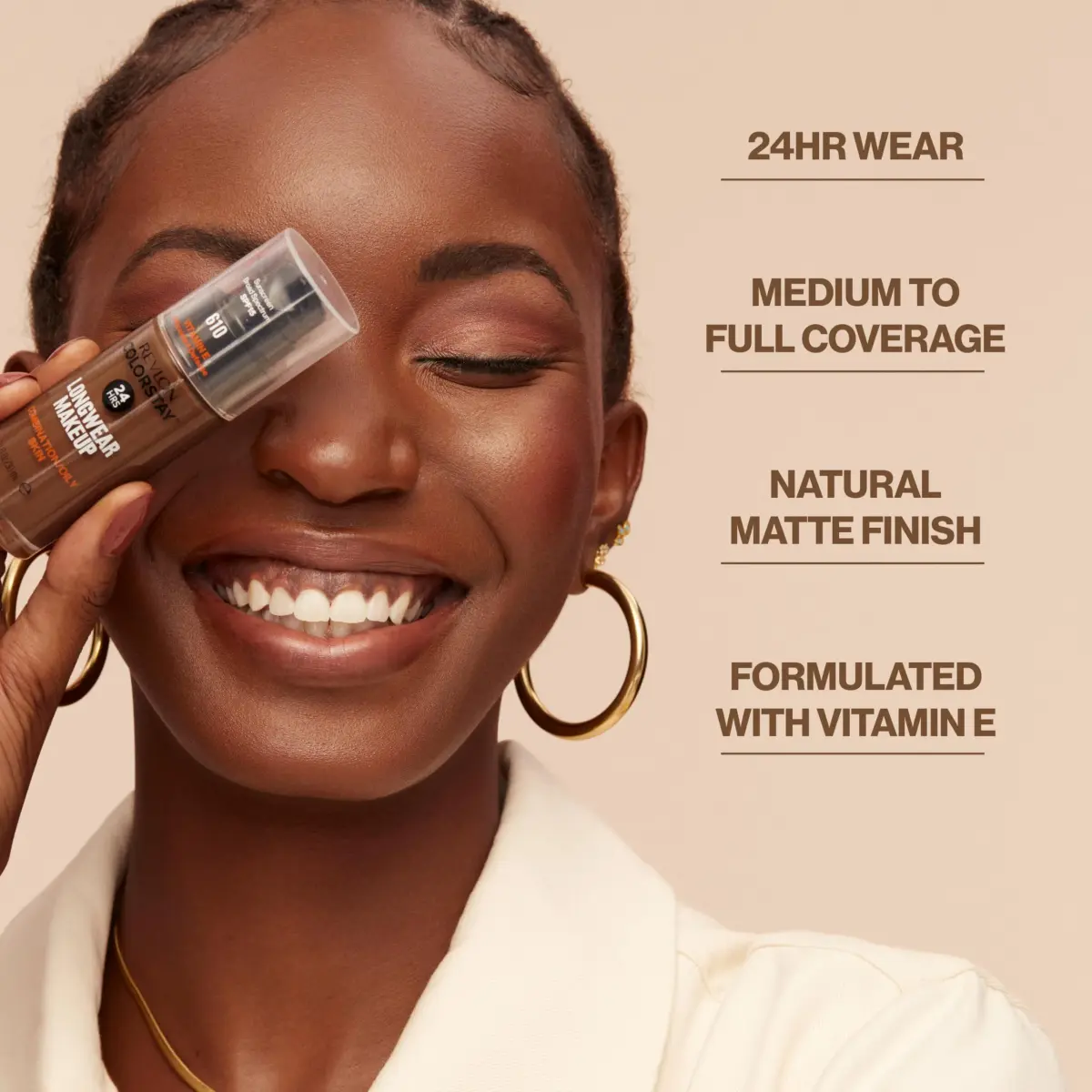 Revlon Colorstay Makeup for Combination/Oily Skin, 520 Cocoa, 30ml | 24-Hour Wear Foundation - view 3