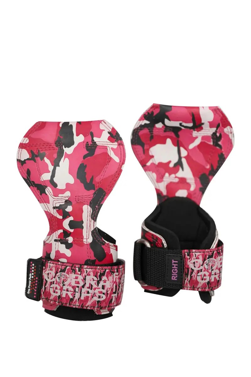 Cobra Grips FIT Pink Camo Rubber Weight Lifting Gloves with Wrist Wraps - 6mm Neoprene Padded, Unisex Adult (4.25-7.0" Wrist) - view 3