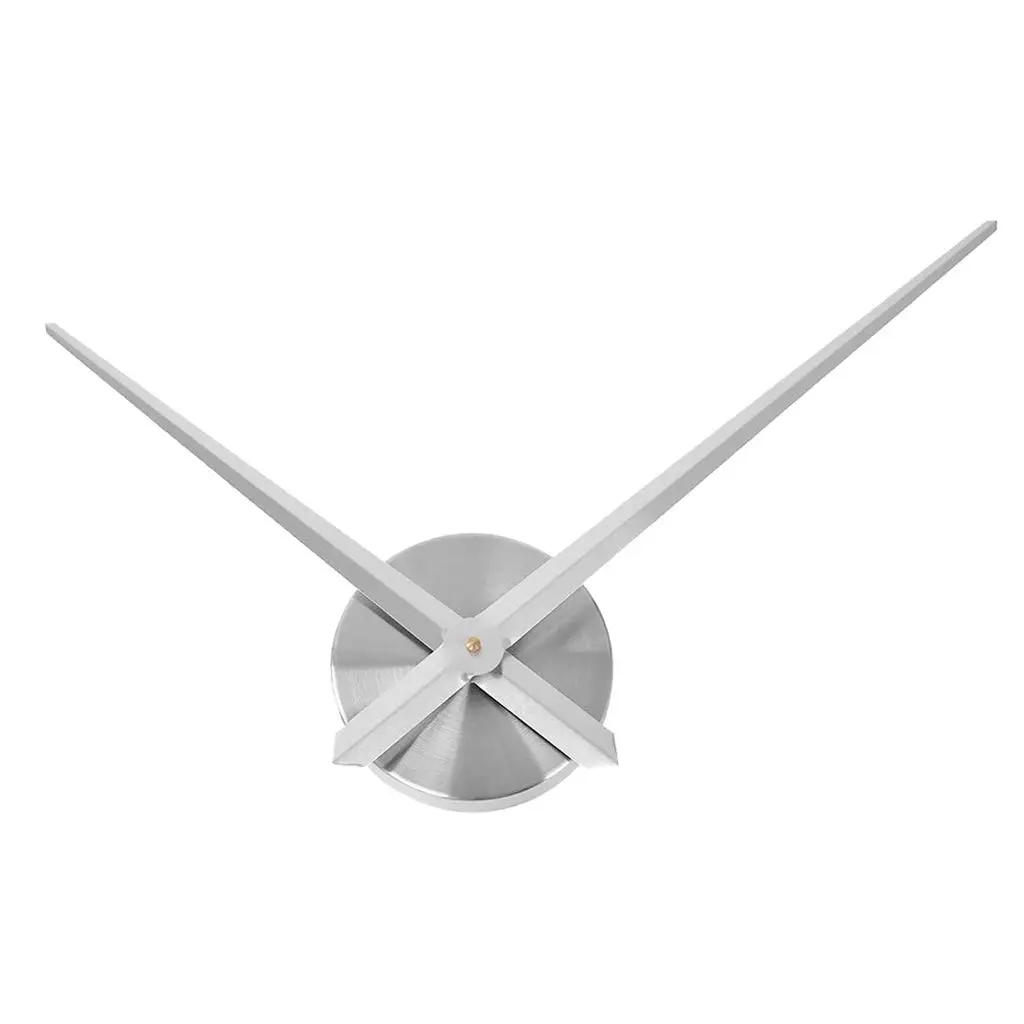 AILILIFE 3D Clock Hands Mechanism with 12.21" Hour & 15.35" Minute Hands | Silver Metal Spade Style - main product image