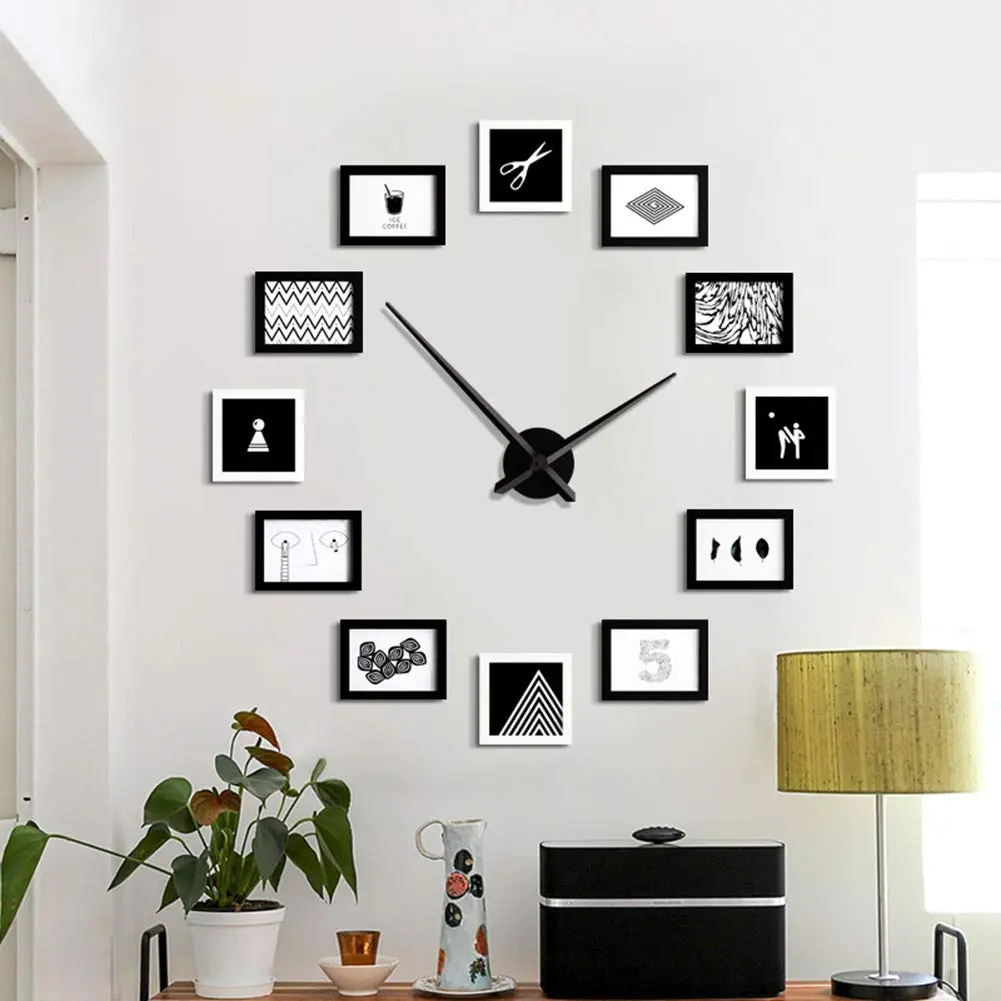 AILILIFE Large 3D Clock Hands & Movement Kit 39cm (15.35") | Modern Spade Design for DIY Wall Clocks - view 5