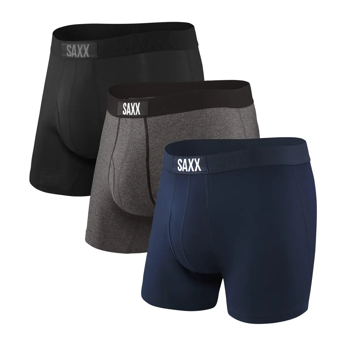 SAXX Underwear Co. Men's Ultra Super Soft Boxer Brief Fly 3-Pack | Mid Rise, Relaxed Fit, Medium - main product image