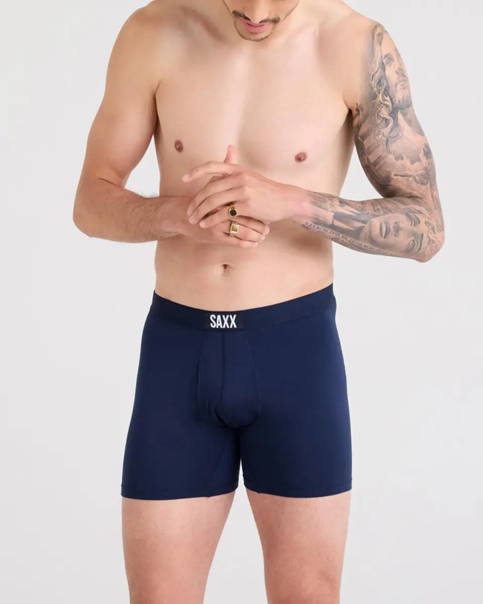 SAXX Underwear Co. Men's Ultra Super Soft Boxer Brief Fly 3-Pack | Mid Rise, Relaxed Fit, Medium - view 2