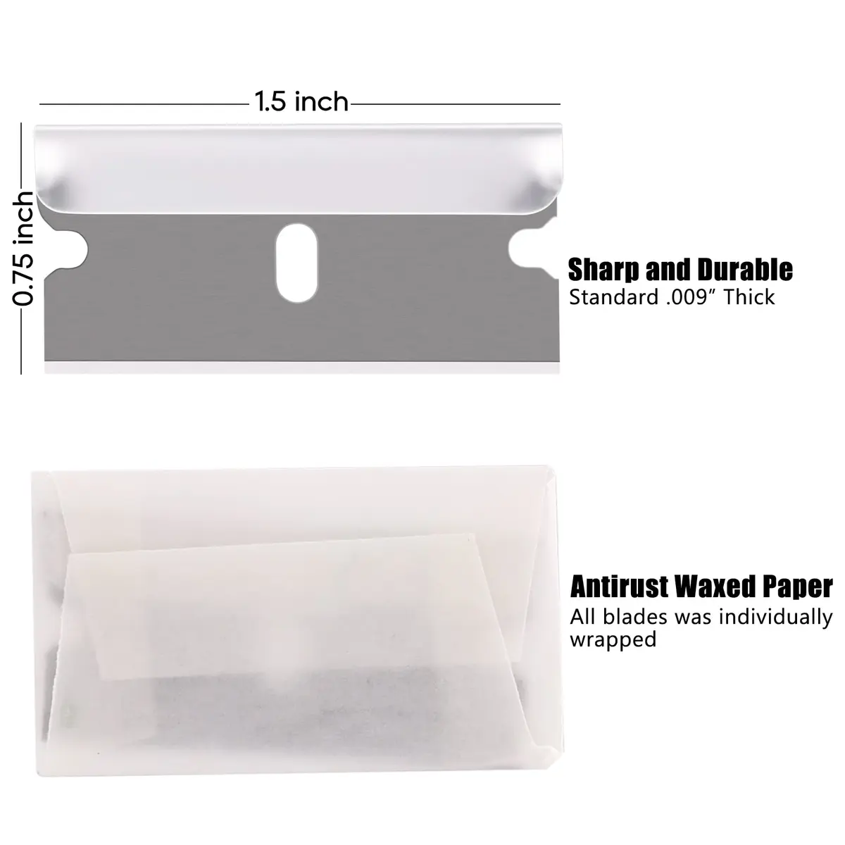 REXBETI 100 Pack Single Edge Razor Blades | Heavy-Duty Steel for Household & Industrial Use - view 7