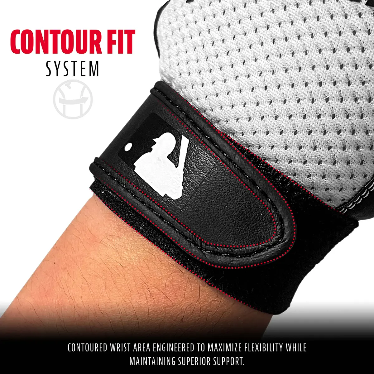 Franklin Sports Youth Flex Batting Gloves - XS Black/White | Seamless Palm, Textured Grip, Perfect for Tee Ball & Softball - view 3