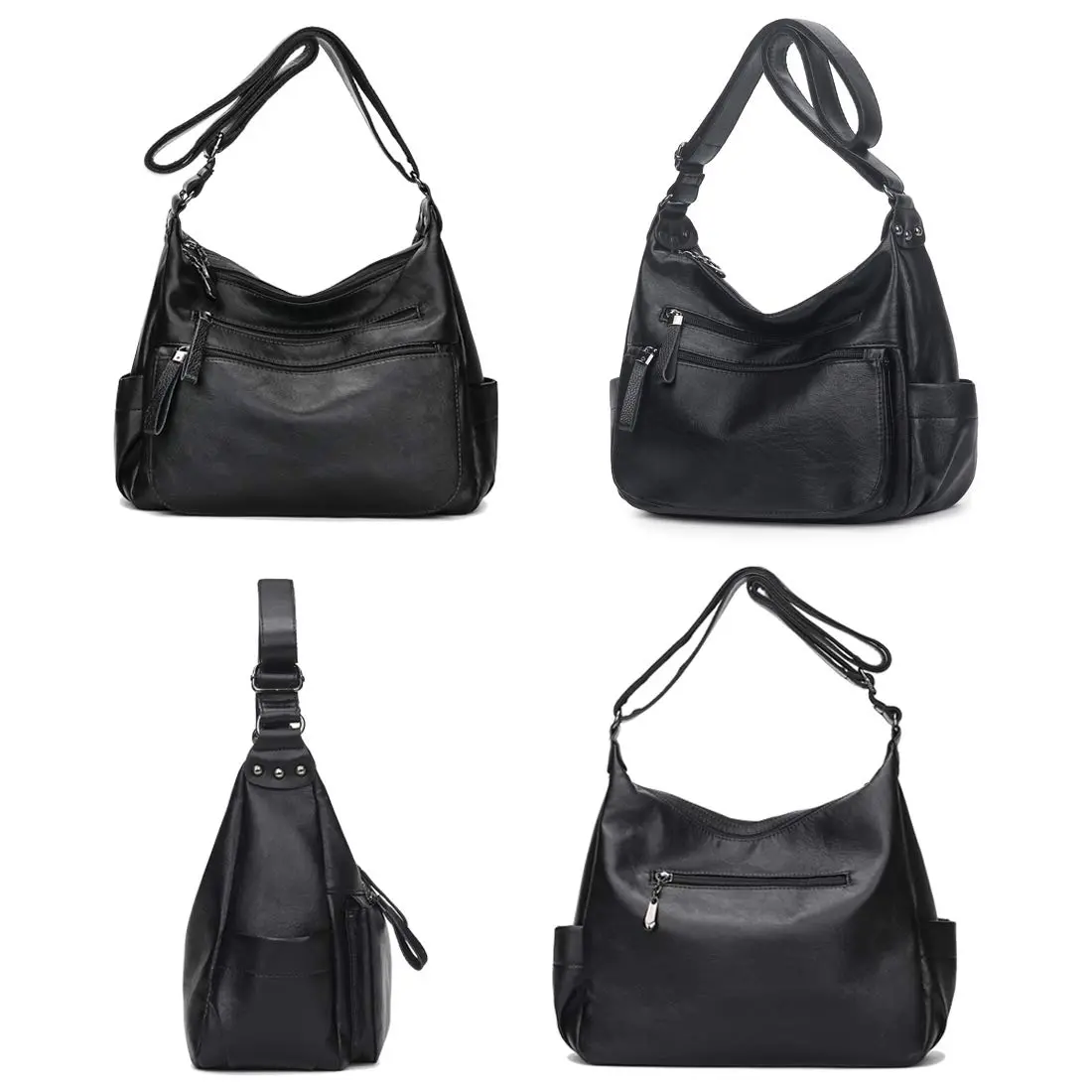Artwell Crossbody Bag for Women Shoulder Bag PU Leather Multi Pocket (Black) | Elegant & Spacious - view 2
